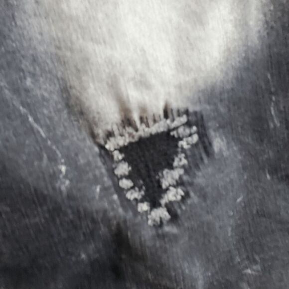 Makobi Shorts Men 38 Gray Denim Stretch Flat Front Regular Fit Distressed Biker - Picture 8 of 14